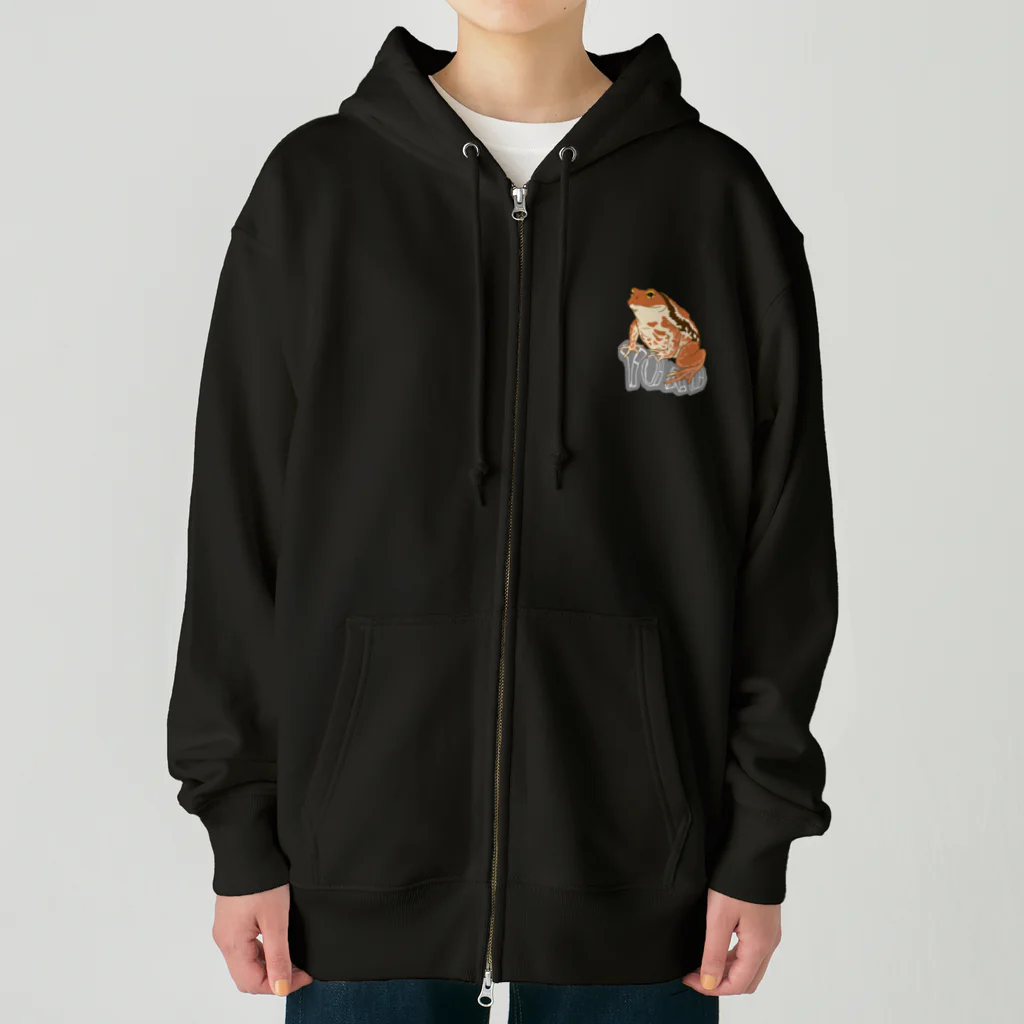 LalaHangeulのTOAD (ヒキガエル) 英字バージョン Heavyweight Zip Hoodie