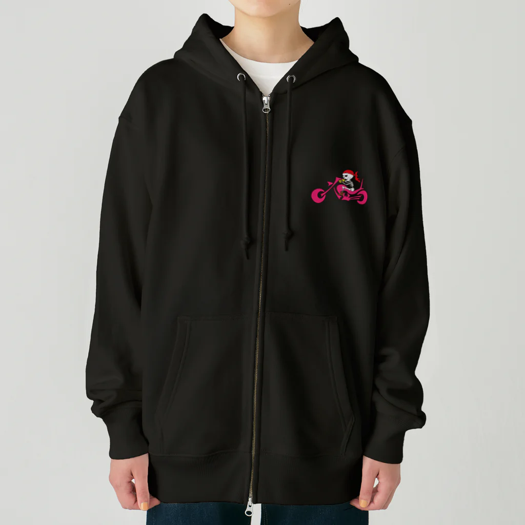 よっちオリジナルバイカーズグッズのスカルオーガ Heavyweight Zip Hoodie