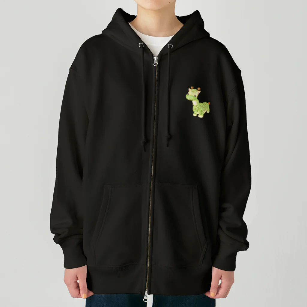 satoayaのアニマルカフェのフルーツアニマル　ラフランスキリン Heavyweight Zip Hoodie