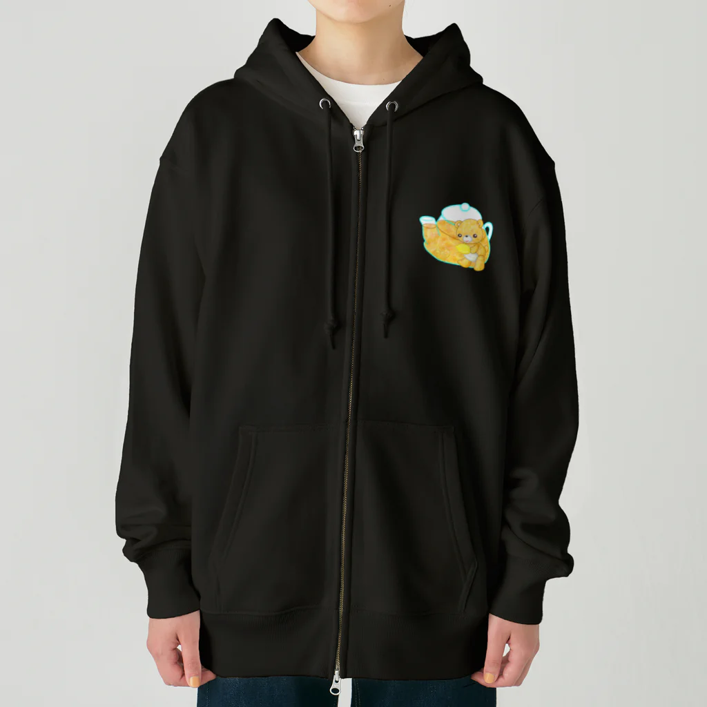 satoayaのアニマルカフェのドリンクマ　レモンティー Heavyweight Zip Hoodie