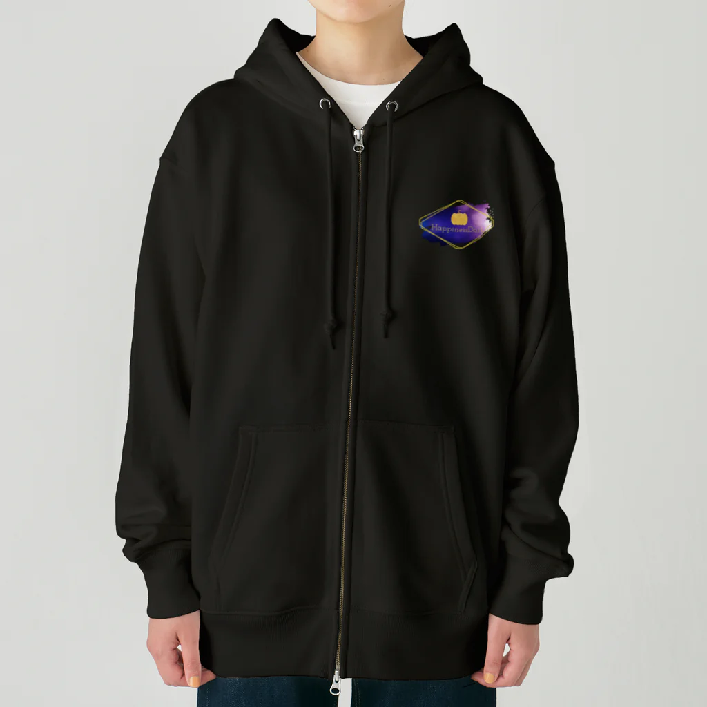 HappinessDarkのHappinessDark - ロゴグッズ【かぼちゃのシルエットver.】 Heavyweight Zip Hoodie