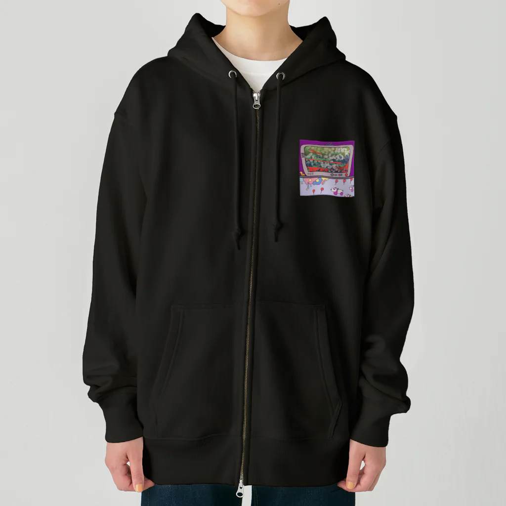 かえるごりらの消えないテレビ Heavyweight Zip Hoodie