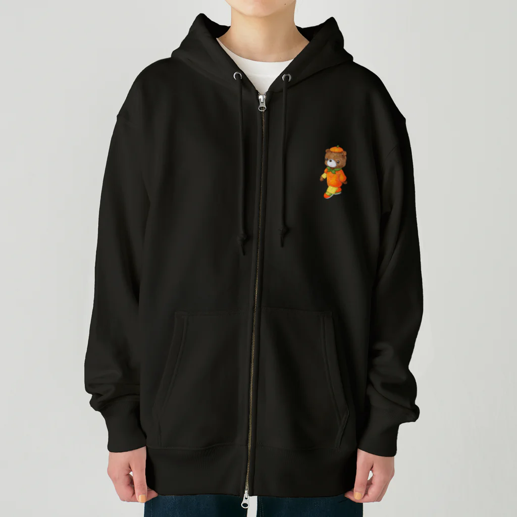 satoayaのアニマルカフェのフルーツファッション　カキ Heavyweight Zip Hoodie