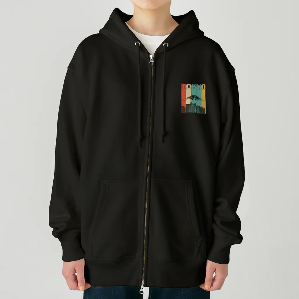 Stylo Tee Shopの東京と富士山 Heavyweight Zip Hoodie