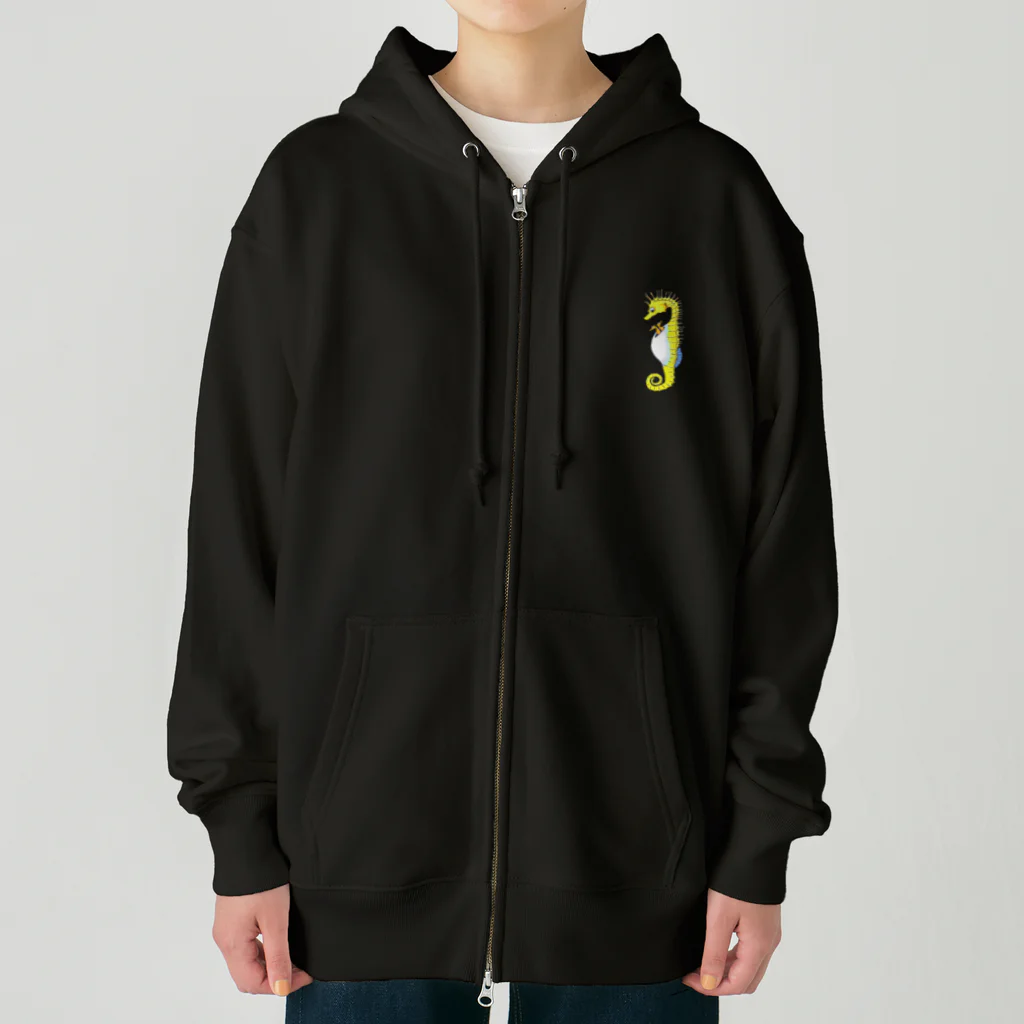 LalaHangeulのタツノオトシゴさんはイクメンです Heavyweight Zip Hoodie