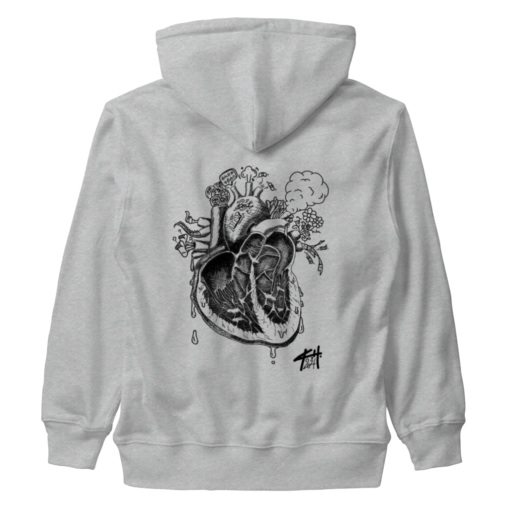 The Sleep WalkersのHeart Heavyweight Zip Hoodie