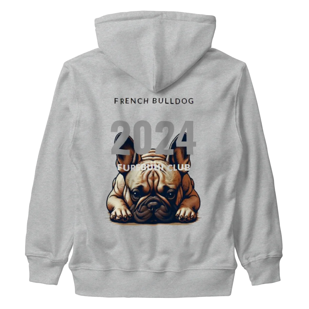 furebuhi　clubの2024 FRENCH BULLDOG  ヘビーウェイトジップパーカー