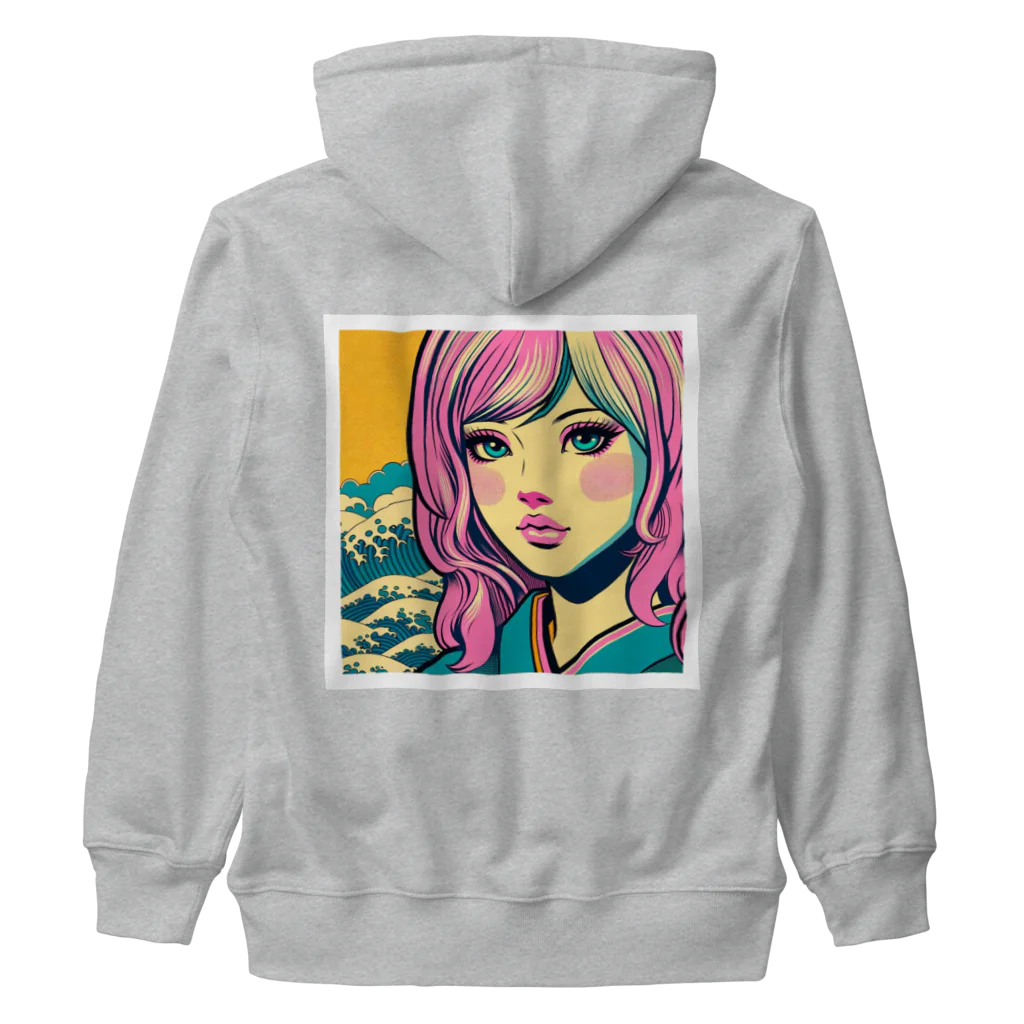 Sunlit Horizonの令和・浮世絵ギャル Heavyweight Zip Hoodie