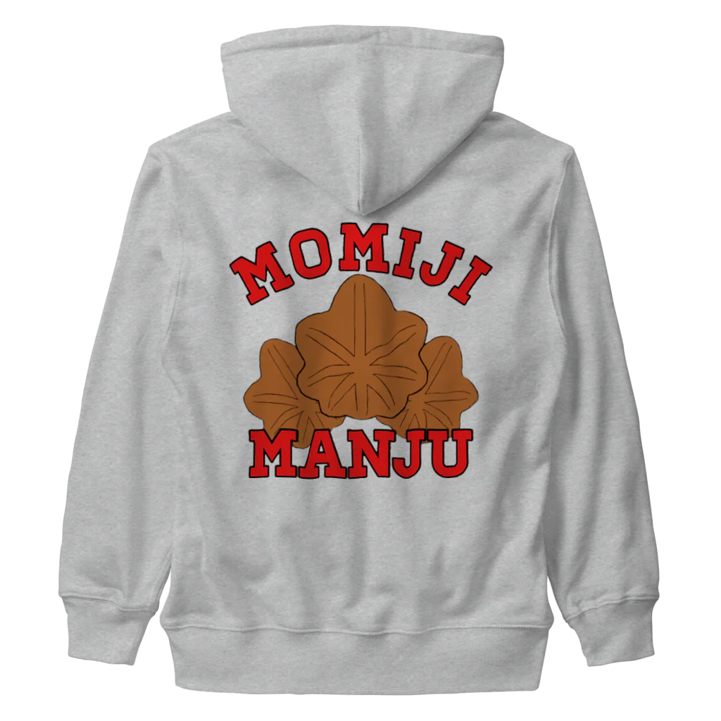 ヘンテコデザイン専門店　SYUNLABOのMOMIJI MANJU ヘビーウェイトジップパーカー