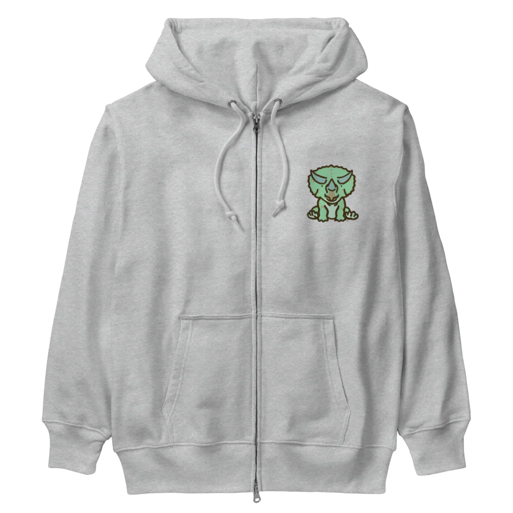 segasworksのトリケラちゃん（お座り正面） Heavyweight Zip Hoodie