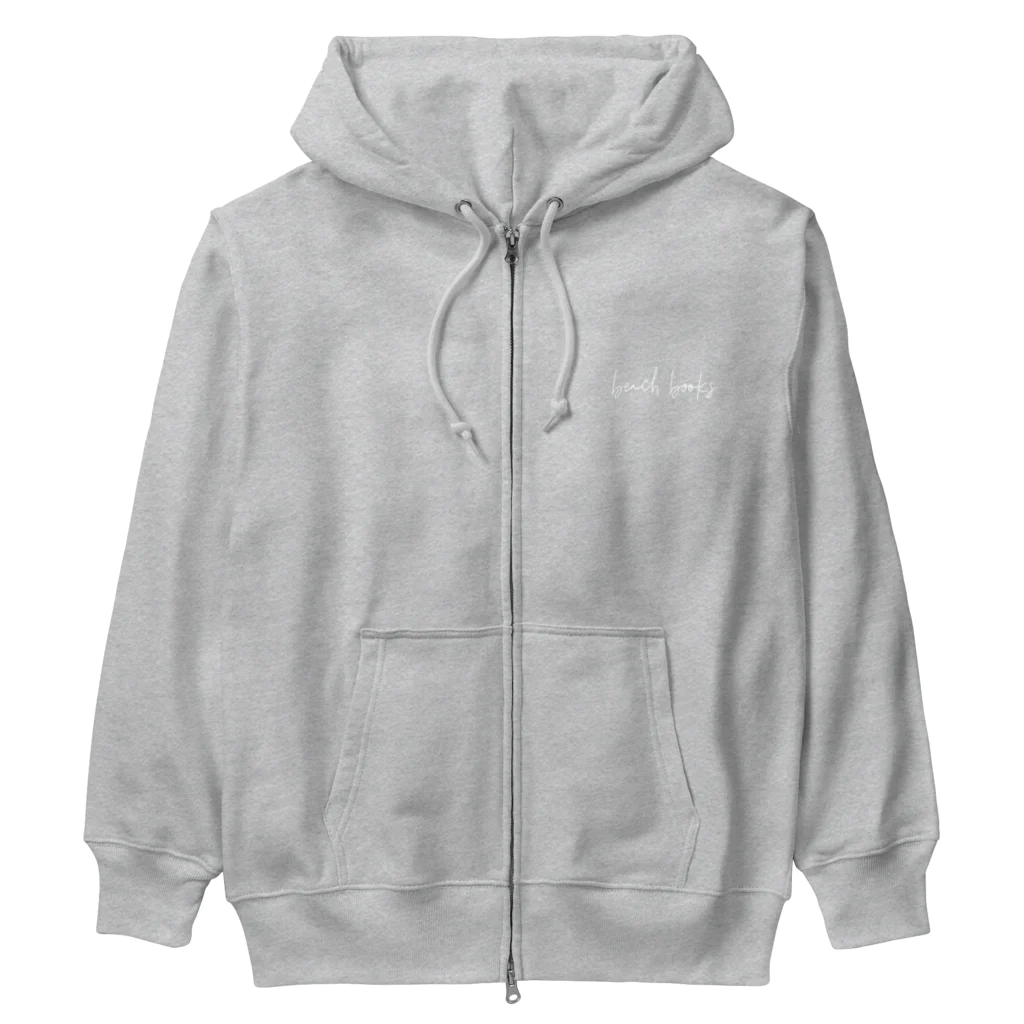 beach books NIGHTのbeach books zip up hoodie ヘビーウェイトジップパーカー