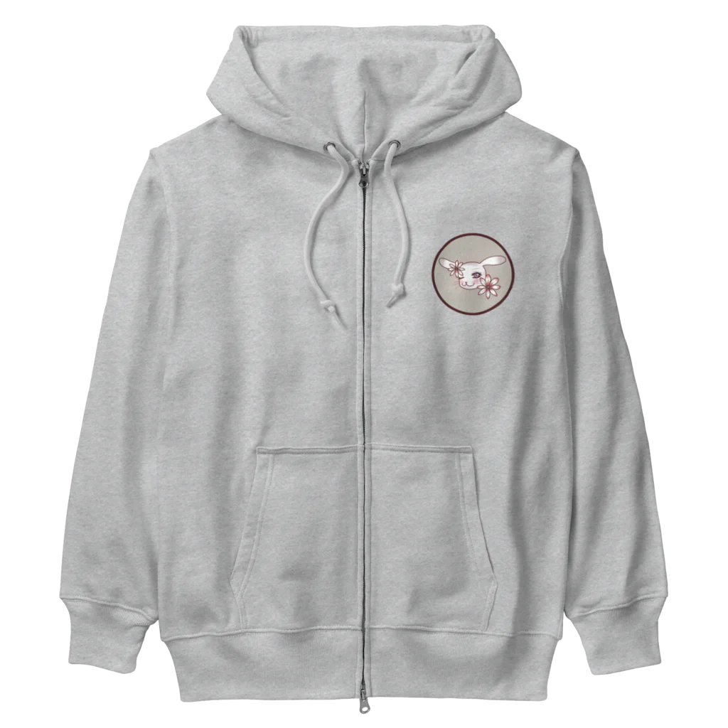 Rabbitflowerの♥らびこ♥秋 Heavyweight Zip Hoodie