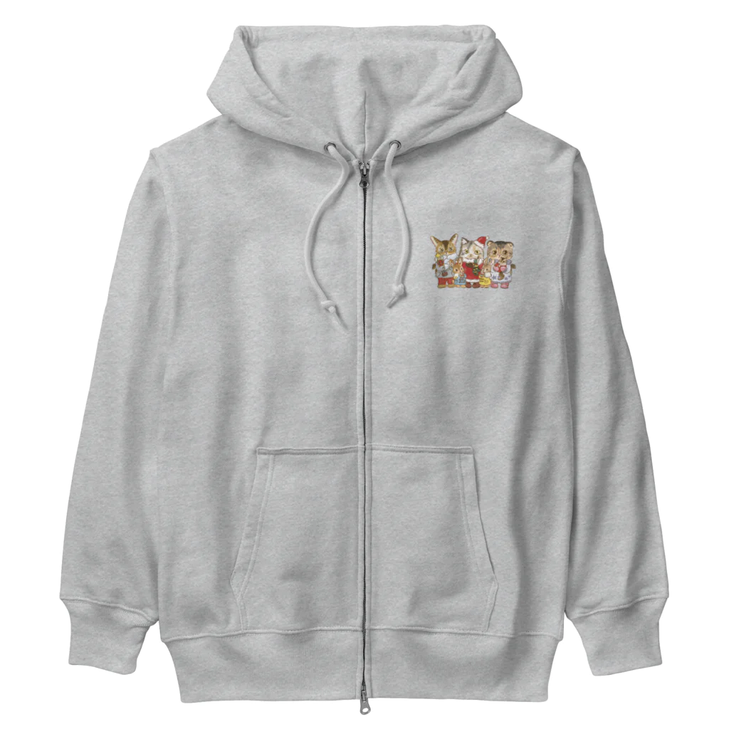 猫のきぬくんのお店のハウルくん一家　クリスマスツアー Heavyweight Zip Hoodie