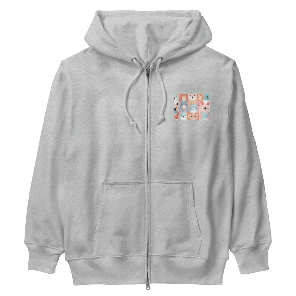 テフラんずの動物ファッションショー Heavyweight Zip Hoodie