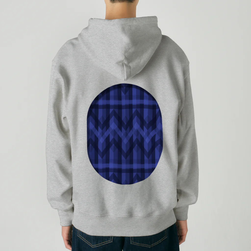 dizzyのzigzag_window_indigo_blue Heavyweight Zip Hoodie