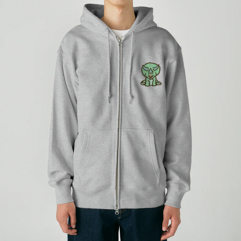 segasworksのトリケラちゃん（お座り正面） Heavyweight Zip Hoodie