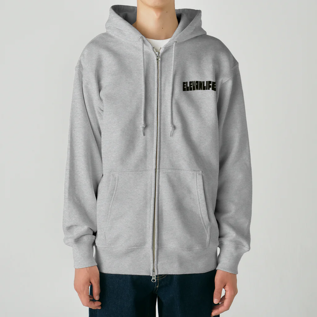 オンラインショップ「田んぼ」の「ELEVANLIFE」文字グッズ Heavyweight Zip Hoodie