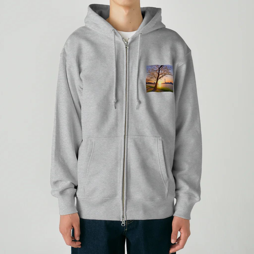 SSYmerketのSunset from Tokyo Sky Tree Heavyweight Zip Hoodie