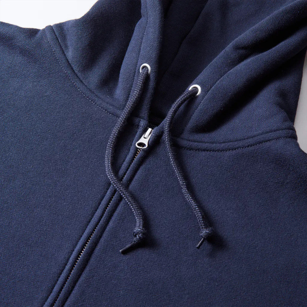 LalaHangeulの　風に吹かれるイワトビペンギンさん(文字無しバージョン Heavyweight Zip Hoodie