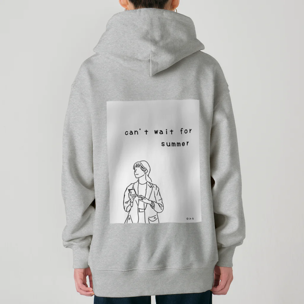 ©️みるのcan't wait for summer Heavyweight Zip Hoodie