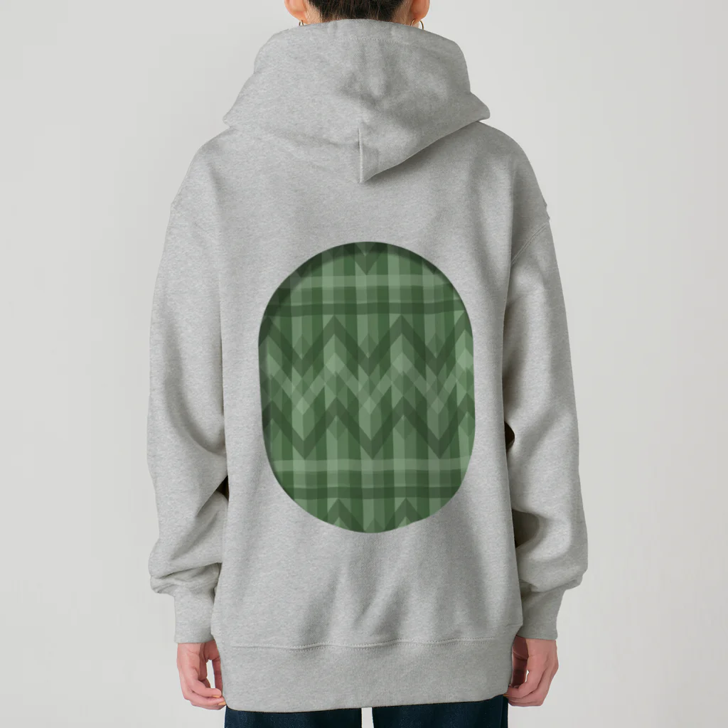 dizzyのzigzag_window_green Heavyweight Zip Hoodie