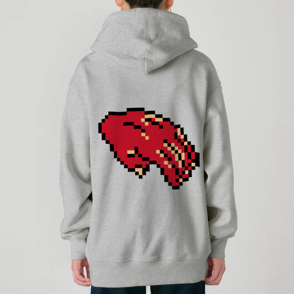 Hanto dotの閻魔大王のドット絵　左手 Heavyweight Zip Hoodie