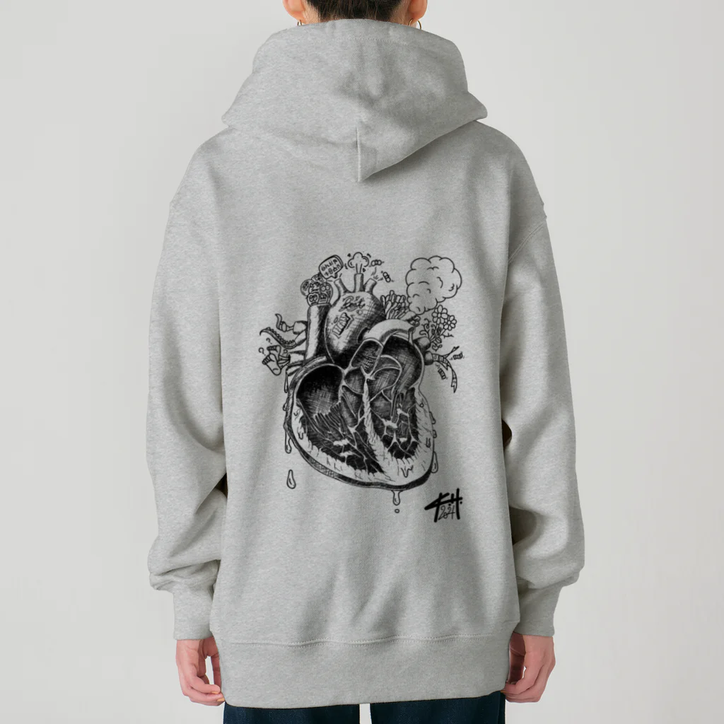 The Sleep WalkersのHeart Heavyweight Zip Hoodie