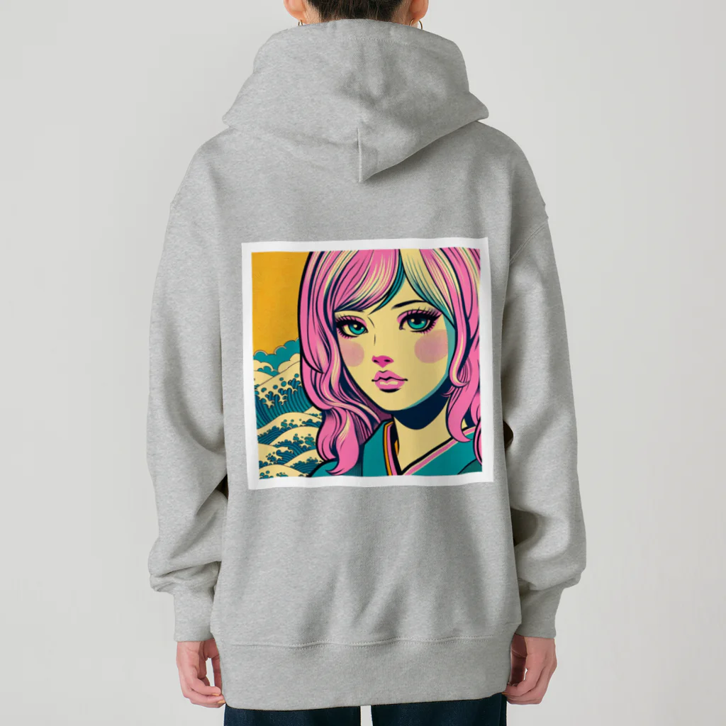 Sunlit Horizonの令和・浮世絵ギャル Heavyweight Zip Hoodie