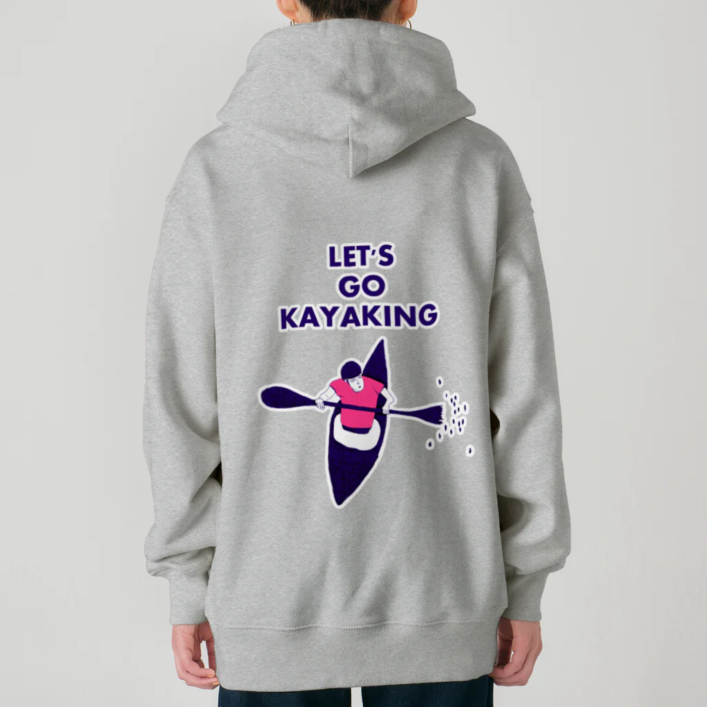 NIKORASU GOのアウトドアデザイン「カヤックに乗ろう」（Tシャツ・パーカー・グッズ・ETC） ヘビーウェイトジップパーカー
