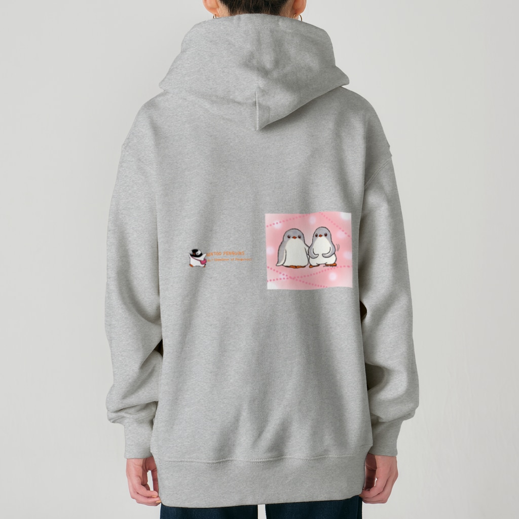 ヤママユ(ヤママユ・ペンギイナ)のふたごのジェンツーペンギン(ロゴあり) Heavyweight Zip Hoodie