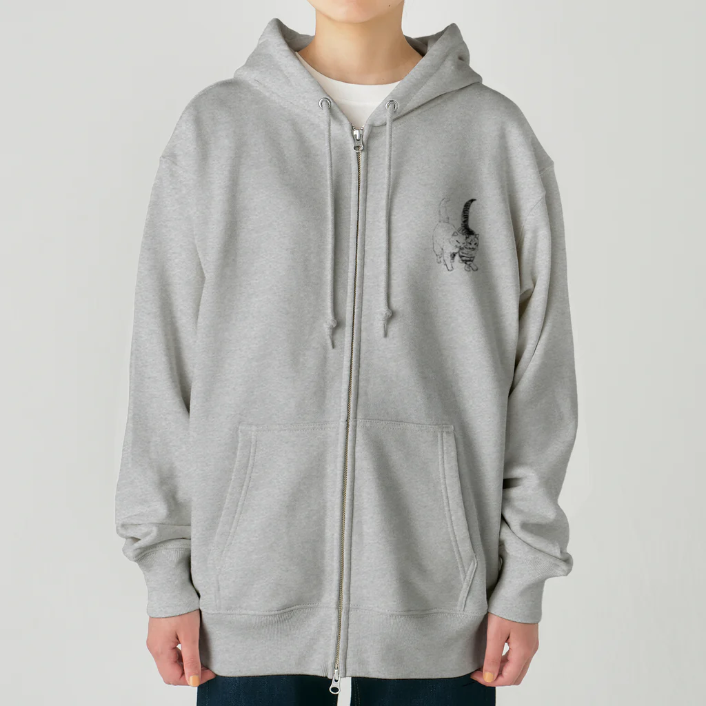 猫竹（nekotake)の仲良し2匹の散歩.nekotake Heavyweight Zip Hoodie