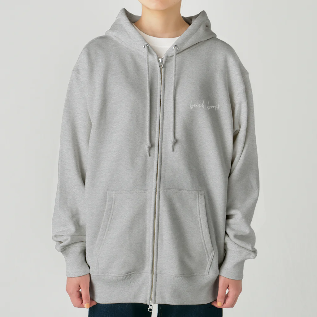 beach books NIGHTのbeach books zip up hoodie ヘビーウェイトジップパーカー