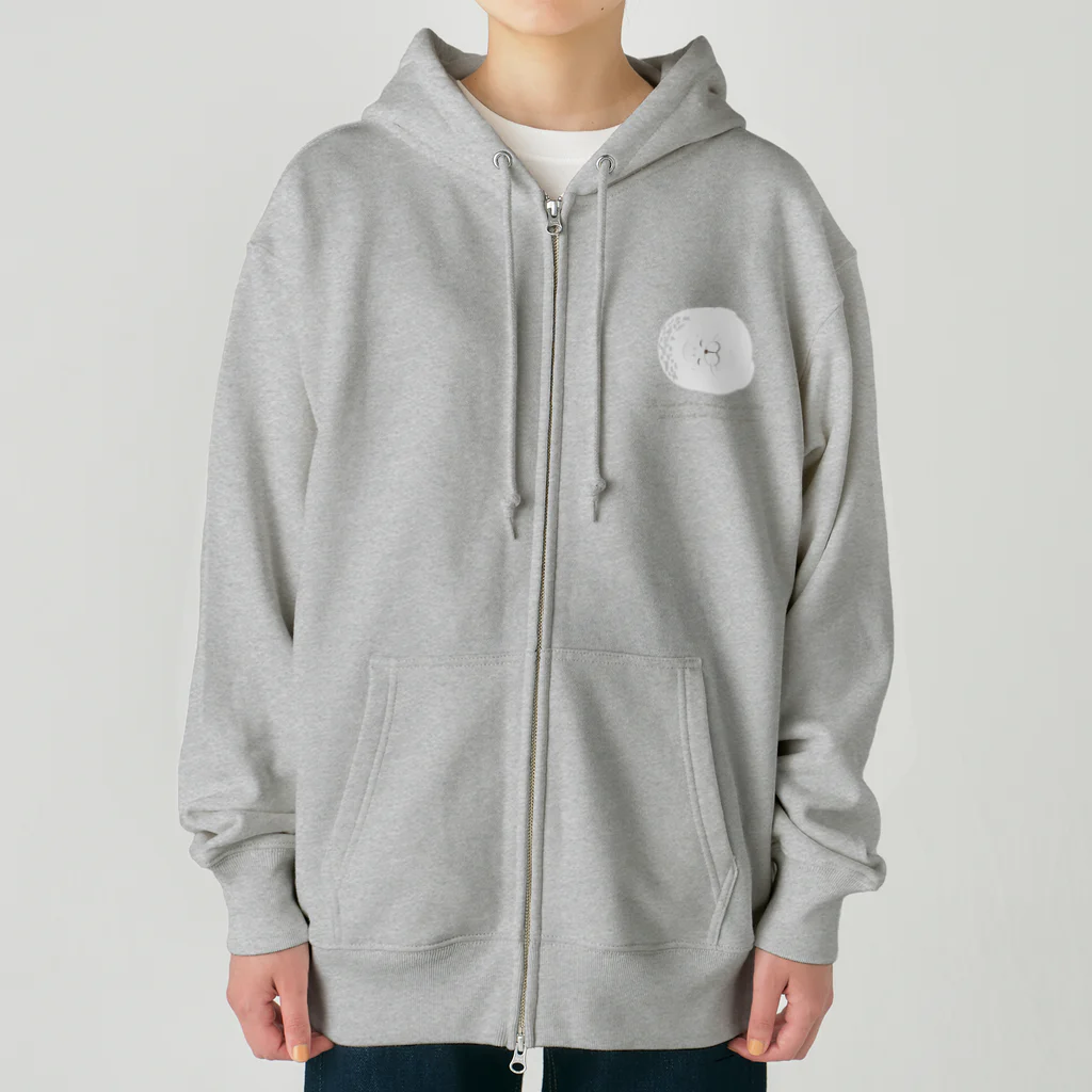 chiho_seal_shopのスヤスヤ ワモンアザラシ sleeping ringed seal Heavyweight Zip Hoodie