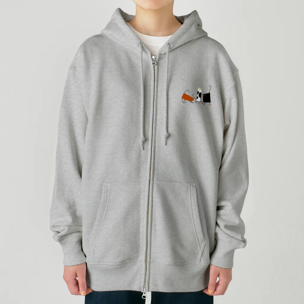 心の森ミュージアム　遊童館の板ネコ日和 Heavyweight Zip Hoodie