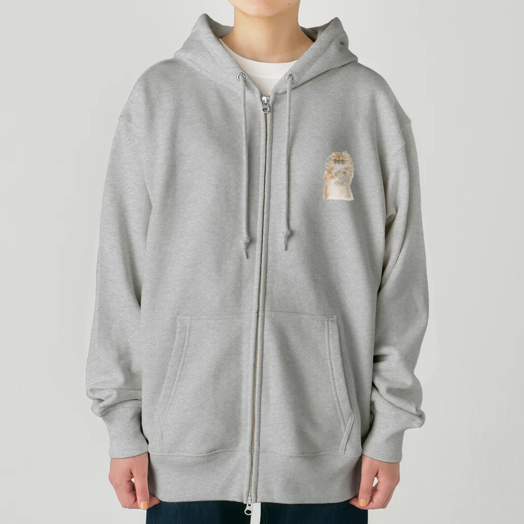 トコロコムギのおねだりにゃんこ Heavyweight Zip Hoodie