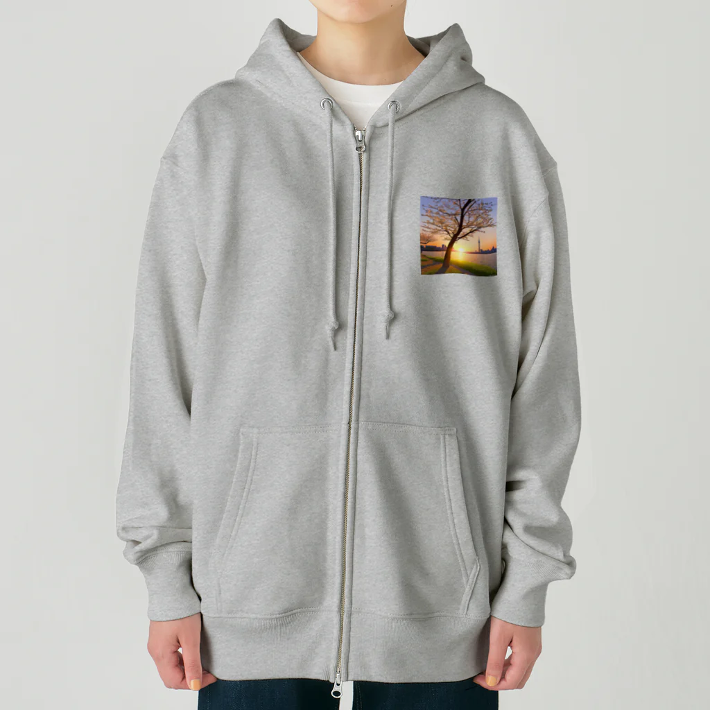 SSYmerketのSunset from Tokyo Sky Tree Heavyweight Zip Hoodie