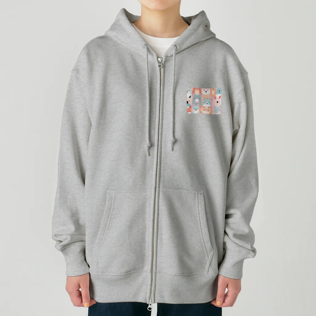 テフラんずの動物ファッションショー Heavyweight Zip Hoodie