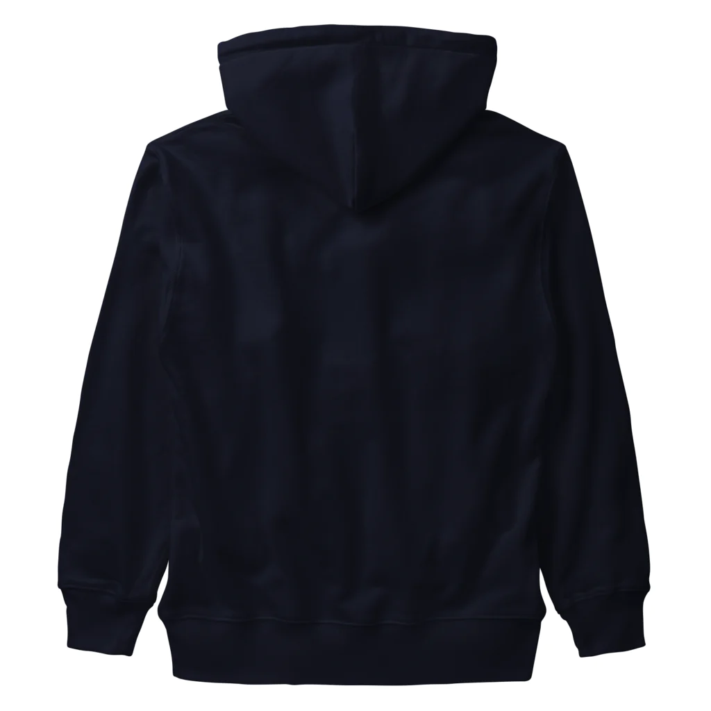 neconos Goodsのふくろねこ白プリント（ねこかもいぬかも） Heavyweight Zip Hoodie