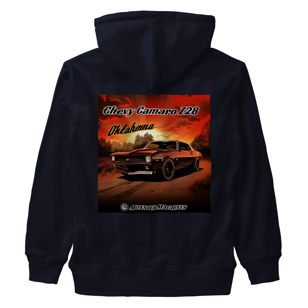 ｱｰﾄｷﾞｬﾗﾘｰ こっそり堂 (笑のChevy Camaro Z28 Oklahoma モンスターマシーン Heavyweight Zip Hoodie