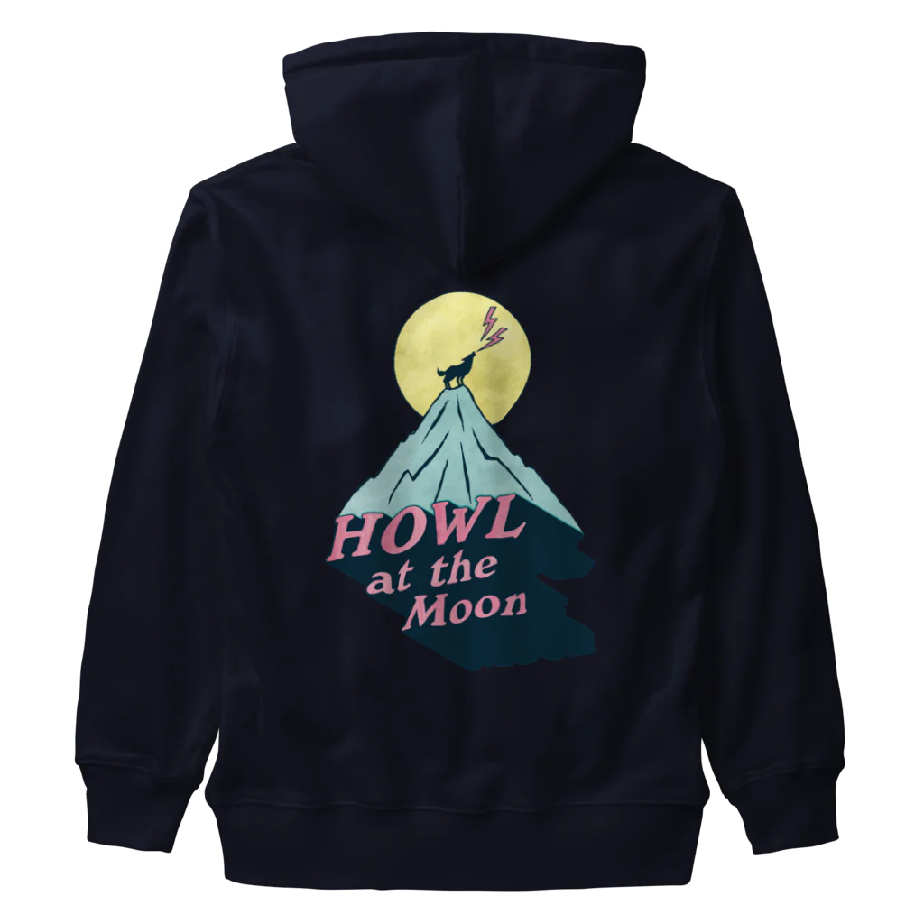 LONESOME TYPE ススの🌕月に吠える🐺（HOWL at the Moon） Heavyweight Zip Hoodie