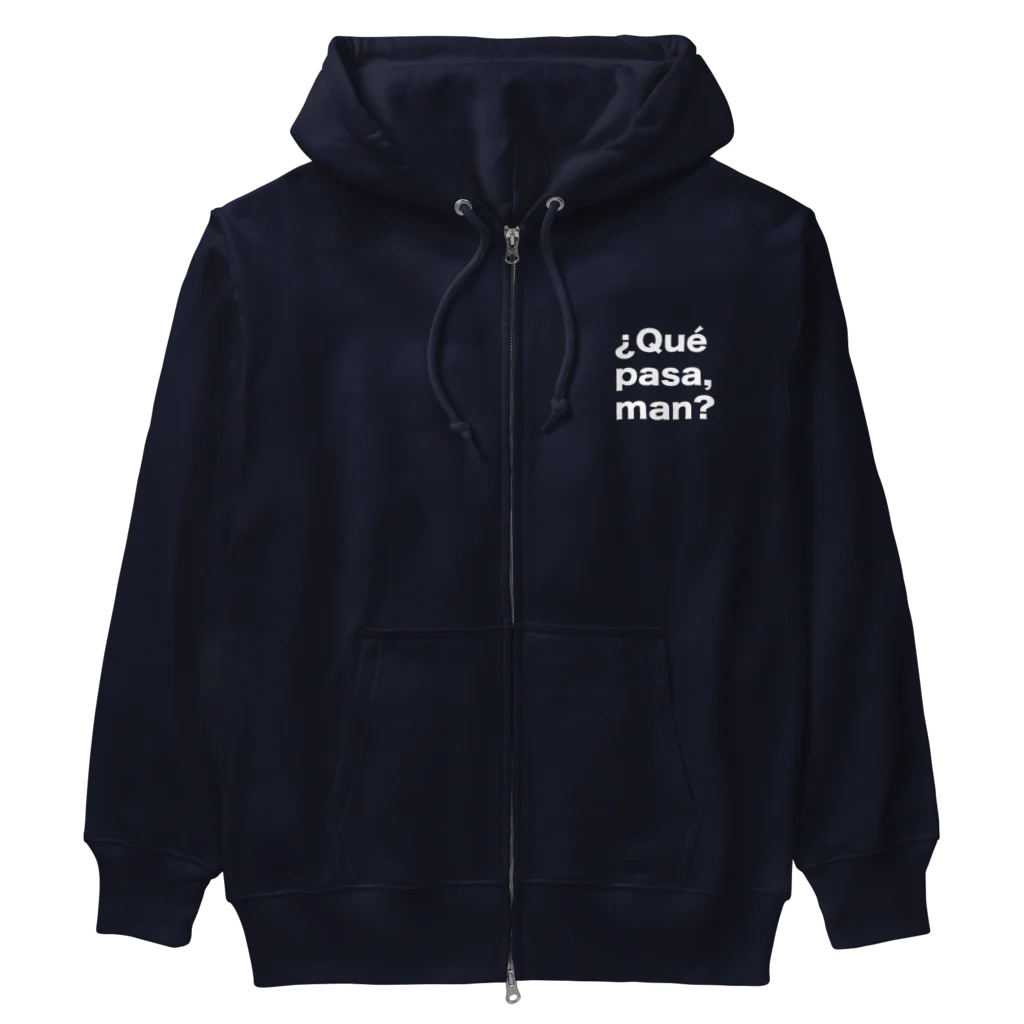 TシャツジャパンSUZURI店🇯🇵の¿Qué pasa,man?（ケパサメン）白文字 Heavyweight Zip Hoodie