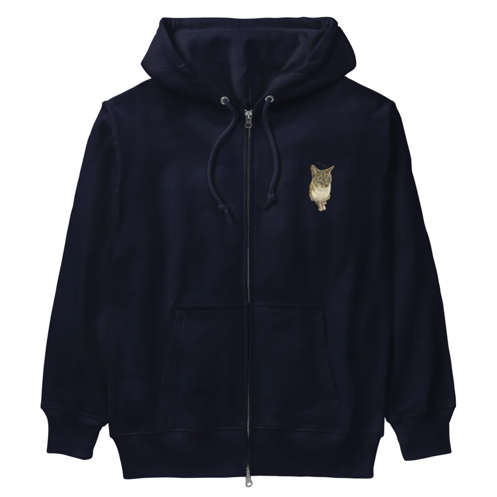 fude-egakiの瞑想猫　Ca va?   Heavyweight Zip Hoodie