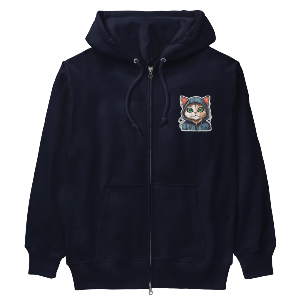 morohey_shopのツナ【TEAM キャット フード】ステッカー80×80、パーカー各種 Heavyweight Zip Hoodie