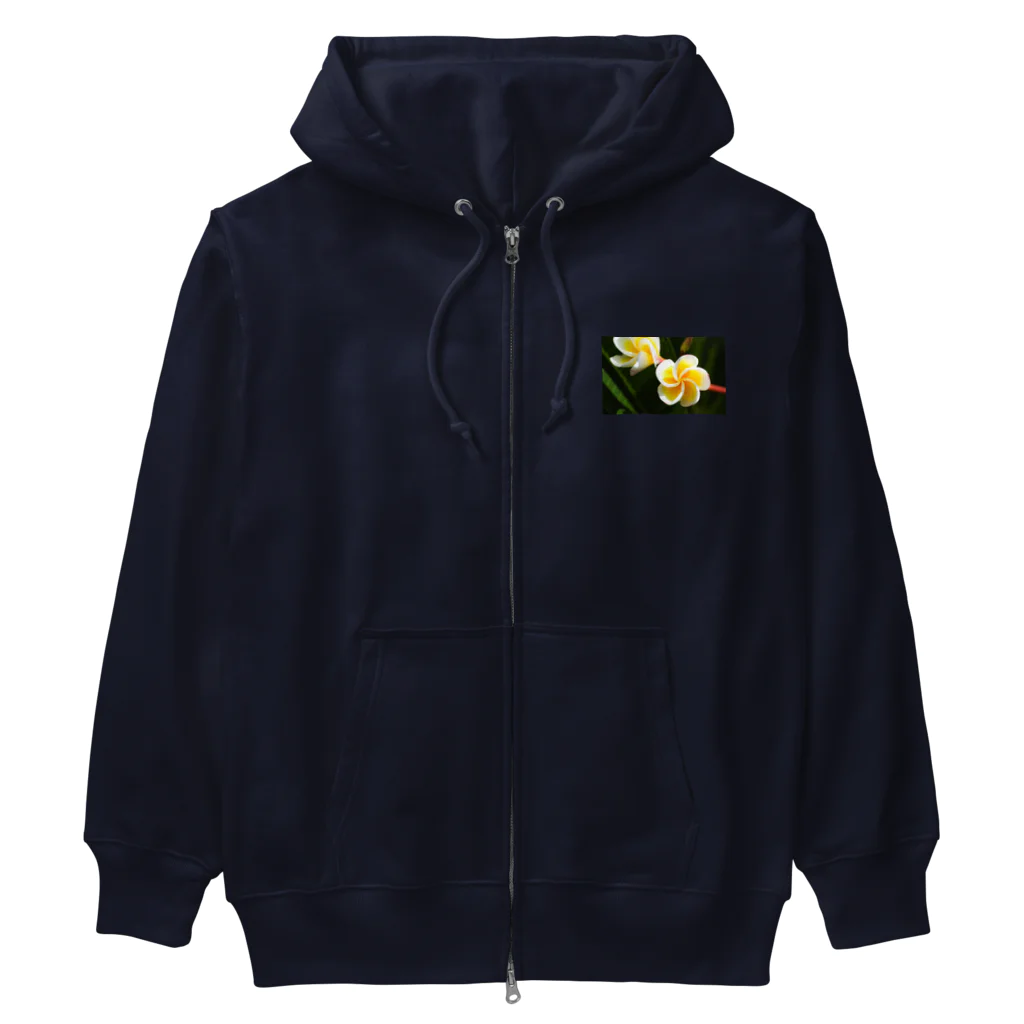 kamakiri3のFlower of the Heart　プルメリア Heavyweight Zip Hoodie