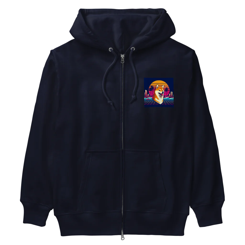 80s_popの80s_pop Dog No.1 (Shiba Inu) Heavyweight Zip Hoodie