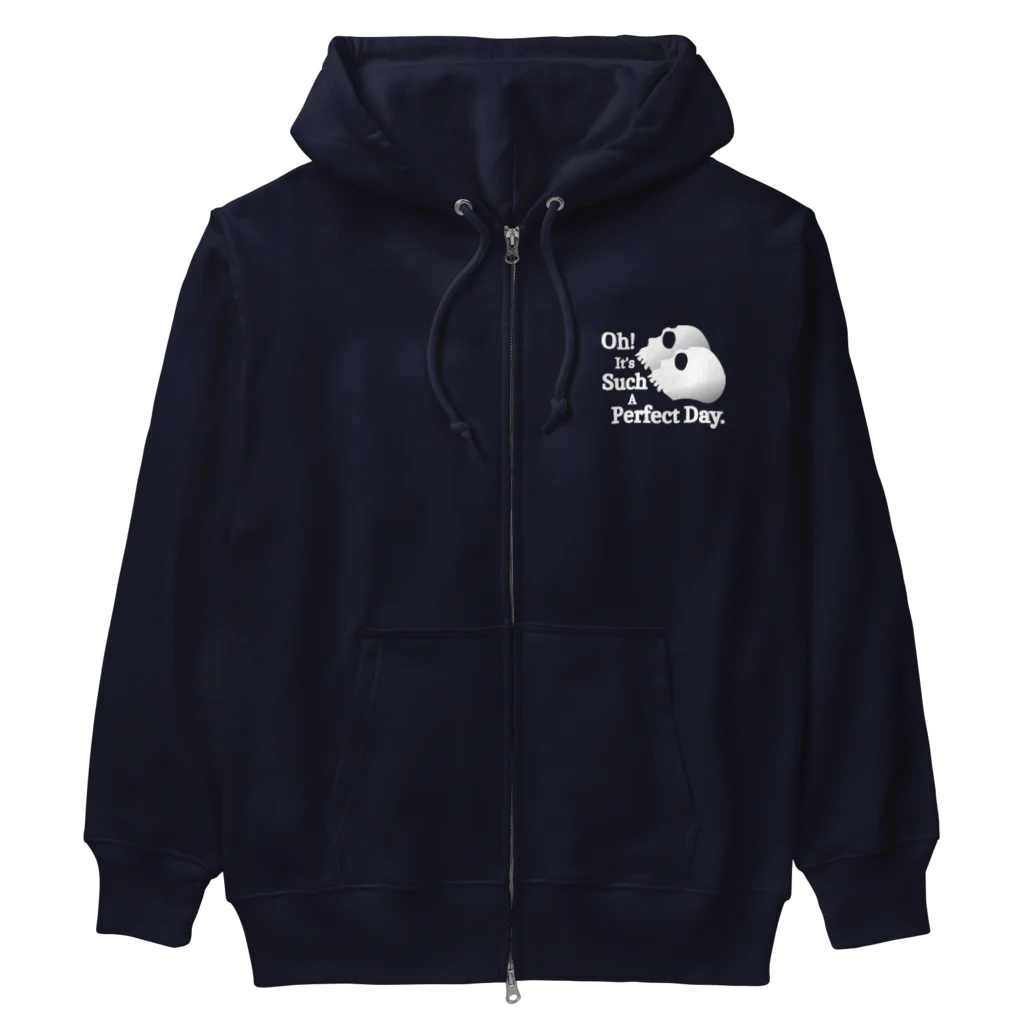 『NG （Niche・Gate）』ニッチゲート-- IN SUZURIのOh! It's Such A Perfectday.（白） Heavyweight Zip Hoodie