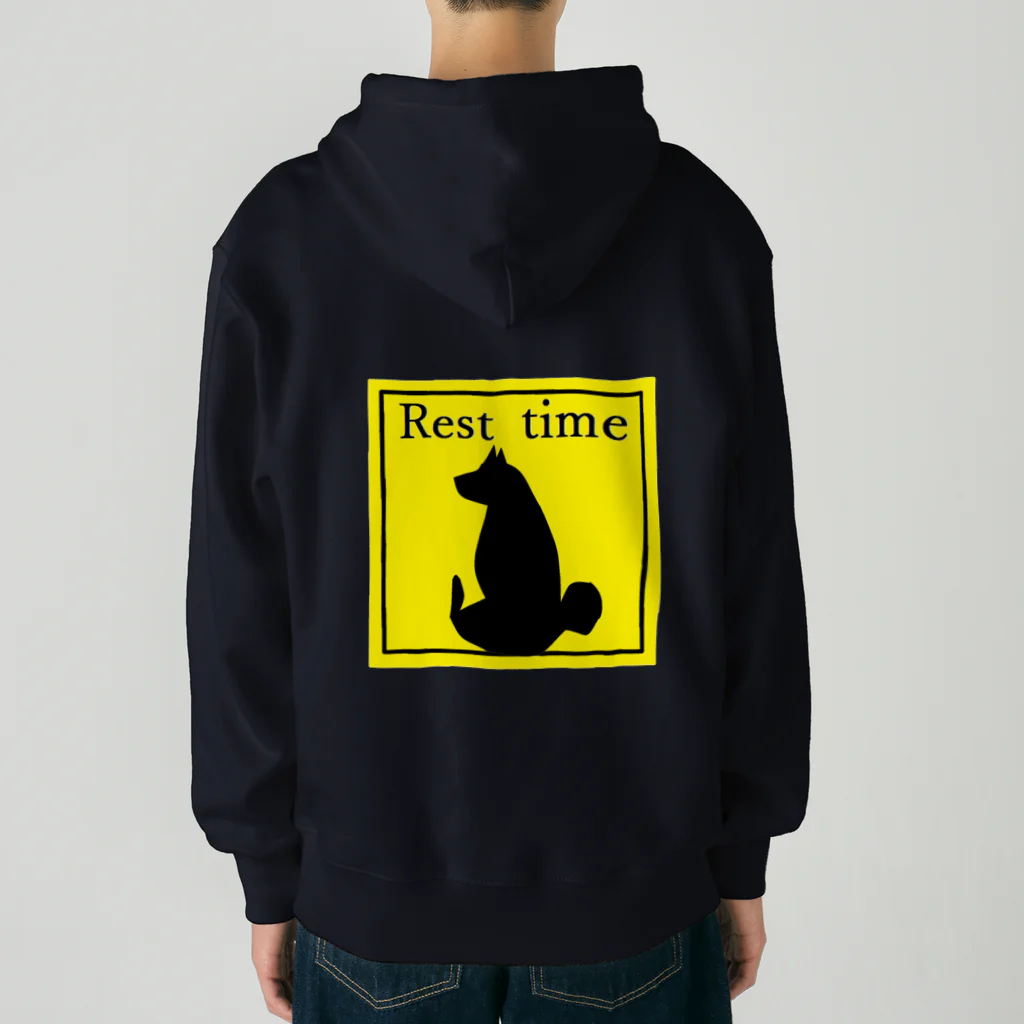 いっぷく処 てんてんのもっちり柴シルエット１(Rest time) Heavyweight Zip Hoodie