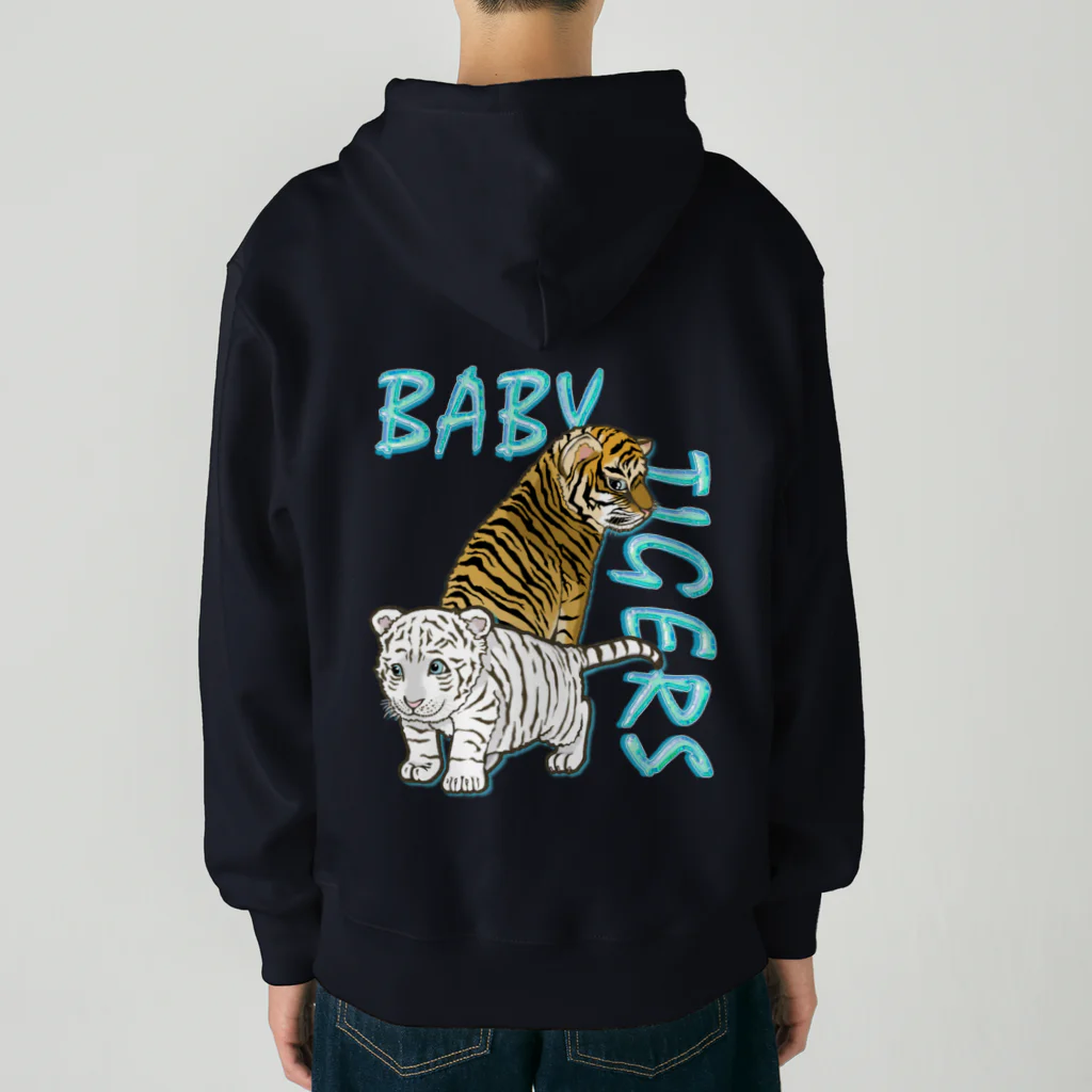 LalaHangeulのBABY TIGERS　バックプリント ヘビーウェイトジップパーカー