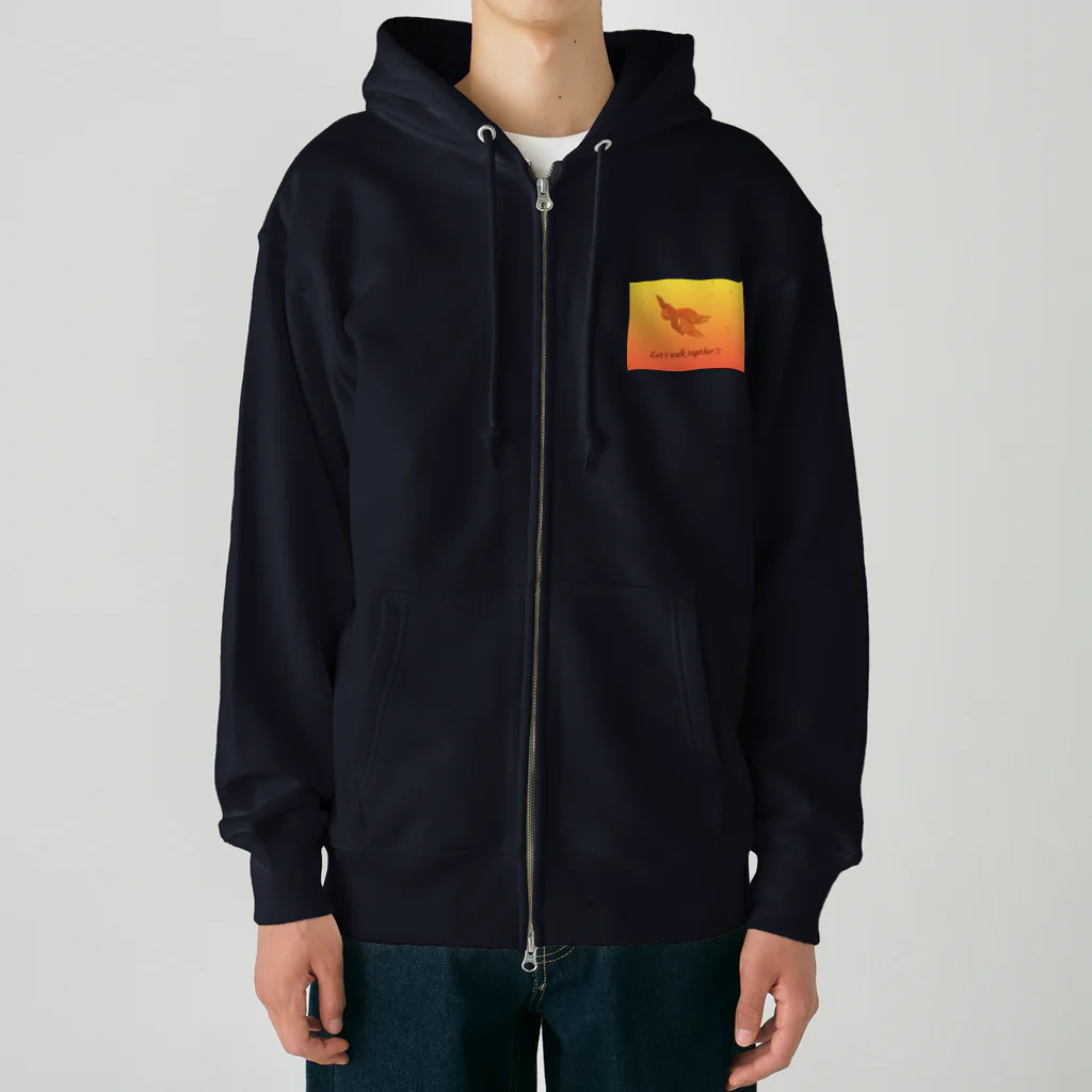 Momonngamonnga zakka の鳳凰のデザイン Heavyweight Zip Hoodie