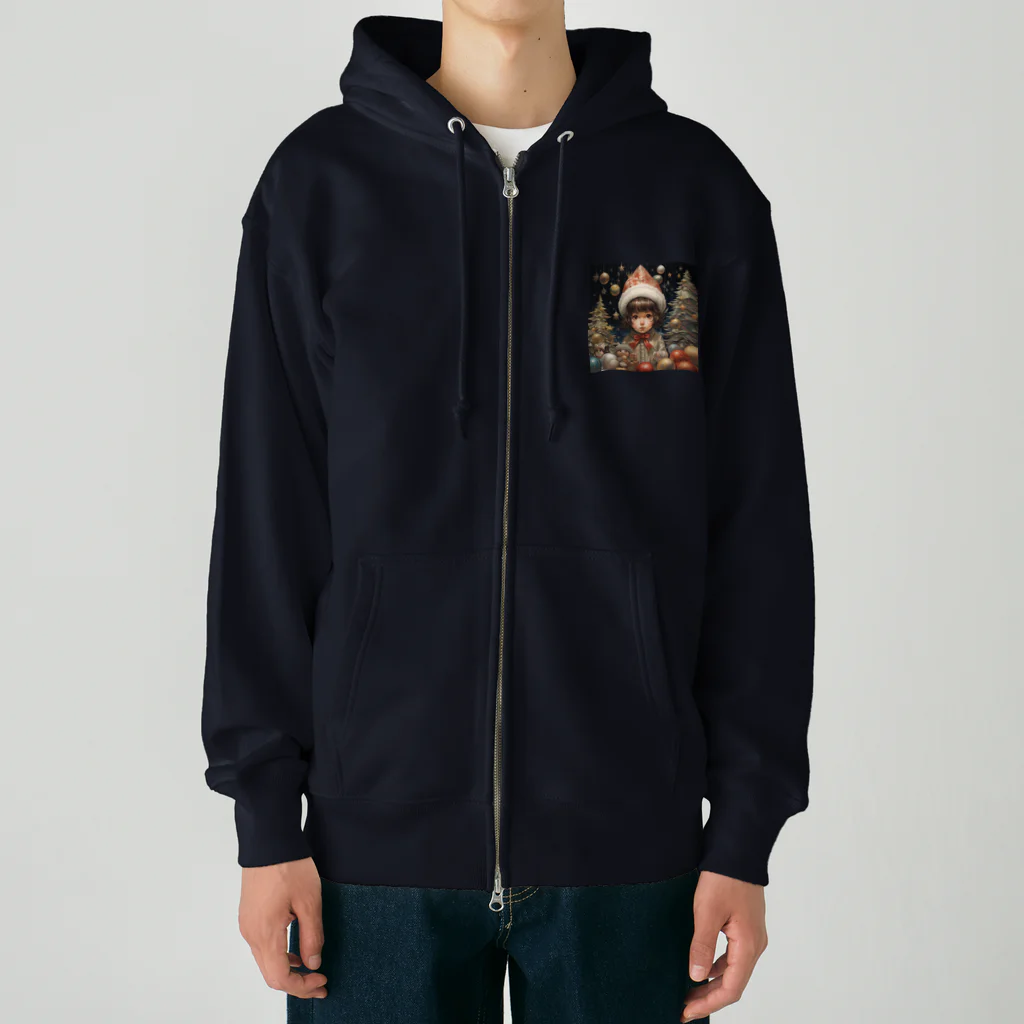 kobura05の星降る夜のクリスマスイノセンス Heavyweight Zip Hoodie